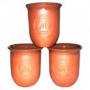 Clay cup ACRU (Set of 3)