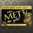 Met-Deko-Schild "Kein Bier vor vier "
