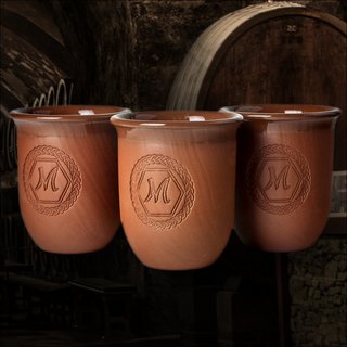 Clay cup ACRU (Set of 3)